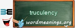 WordMeaning blackboard for truculency